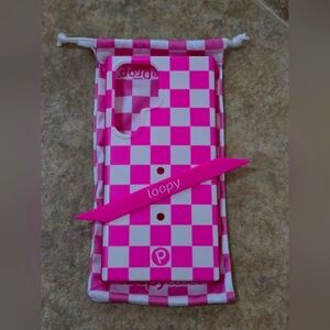 EUC Samsung S24 Ultra Loopy-Pink Checkered